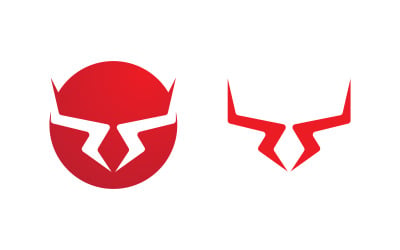 Plantilla de logotipo de cuerno de Tauro, ilustración vectorial, diseño v.22