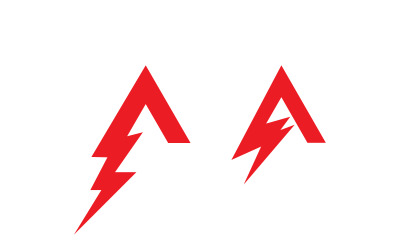 Projekt ikony logo wektorowego błyskawicy Szablon v.2