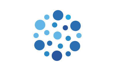 Science Meta Ball-pictogram Logo-vectorontwerpsjabloon v.4