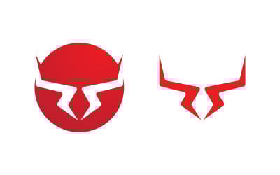 Taurus Horn Logo Template vector icon illustration design v.22