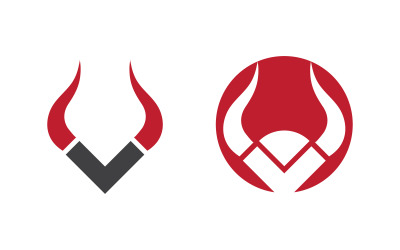 Taurus Horn Logo Vorlage Vektorsymbol Illustration Design v.23