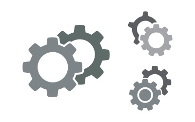Zahnradingenieurindustrie Vektordesign-Illustration v.1