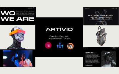 ArtiVio - Tema WordPress para Portfólio Criativo e Agência
