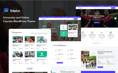 Edplus - 大学和在线课程 LMS WordPress 主题