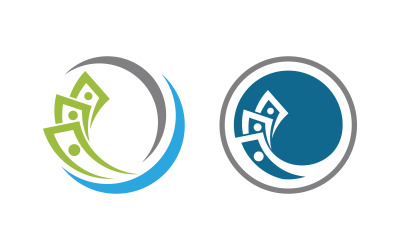 Illustrazione del logo del concetto di finanza aziendale vv.49