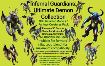 Infernal Guardians: Ultimate Demon Collection 3D Modeli