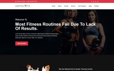 Karate Martial Art &amp;amp; Sports Club HTML-sjabloon