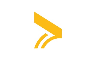 Plantilla de icono de logotipo de flecha empresarial, diseño vectorial V7