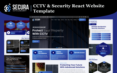 Secura – CCTV i ochrona React Szablon witryny internetowej