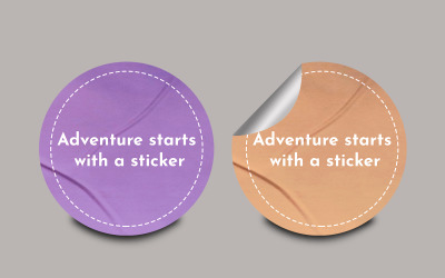 Sticker Mockup PSD Template Design 85