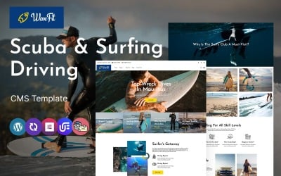WaveFit - Tema WordPress multifuncional responsivo para direção de mergulho e surfe