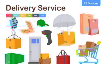Delivery Service Icons Pack – Fast Shipping &amp;amp; Logistics Vector Symbols