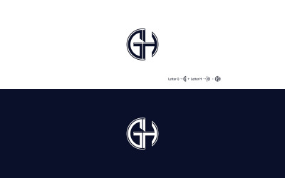GH-Buchstaben-Logo-Design-Vektorvorlage