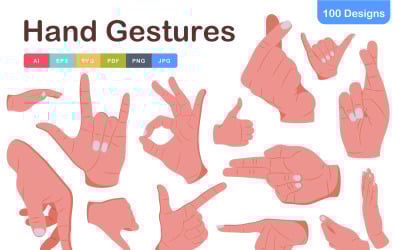 Hand Gestures Symbols Icons Pack