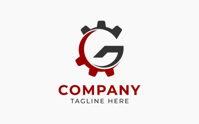 Концепция логотипа Gear Company Letter G.