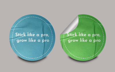 Sticker Mockup PSD Template Design 87
