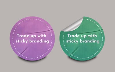 Sticker Mockup PSD Template Design 91