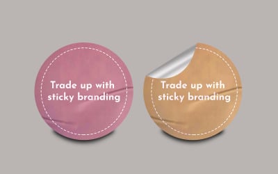 Sticker Mockup PSD Template Design 92