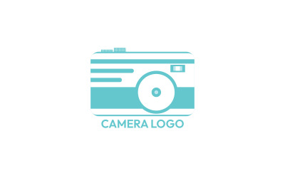 Szablon koncepcji projektu logo aparatu fotograficznego
