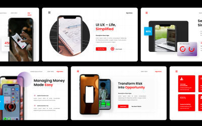 UI UX - Mobiele app en SAAS-presentatie