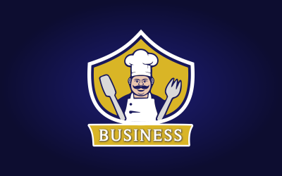 Creative Chef Mascot Logo Template