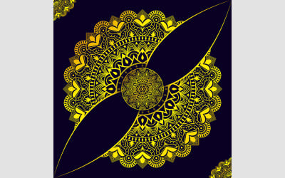 Luxuriöser arabischer Mandala-Hintergrund – Islamisches Muster-Vektordesign Verzierter islamischer Mandala-Hintergrund