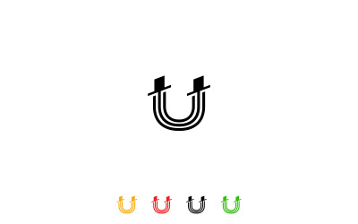 Abstrakcyjne logo litery U – kreatywne i nowoczesne minimalistyczne logo litery U Unikalne abstrakcyjne logo U