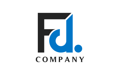 Creative FD Initials Logo Design