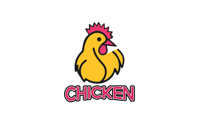 Cute Chicken Logo Design Template