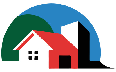 El logotipo es moderno, elegante y amigable con una casa.