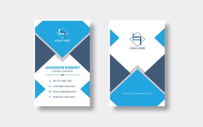 Elegant template for a vertical business card