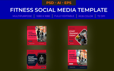 Fitness Social Media and Instagram Template