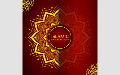 Golden Mandala Elegance: Islamic Art Backgrounds Luxury Islamic Mandala Vector Islamic Background
