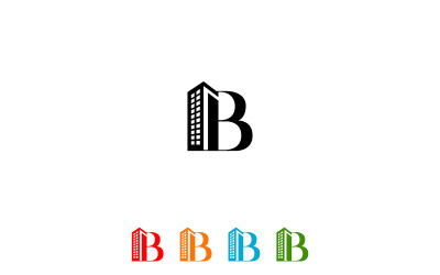 Logo moderno con la lettera B - Modello di marchio per edifici e immobili Logo immobiliare con la lettera B