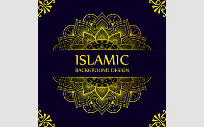 Luxe islamitische mandala achtergrond vectorcollectie elegante gouden mandala islamitische kunstachtergronden