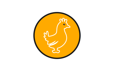Minimalist Chicken Logo Template