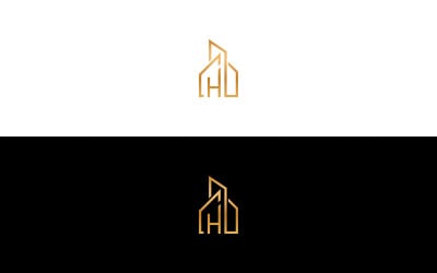 Modern Initial H Logo – Abstract Building Design for Architecture and Real Estate H House Logo