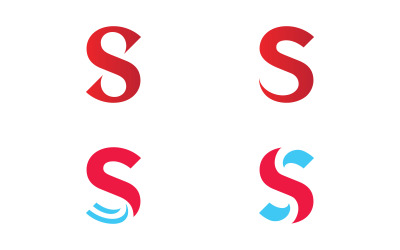 Plantilla vectorial del logotipo de la letra S. Diseño creativo del logotipo inicial de la letra S V14.