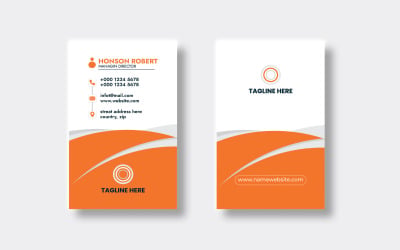 Simple to use stylish vertical business card template