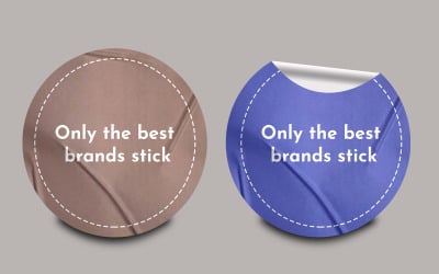 Sticker Mockup PSD Template Design 96