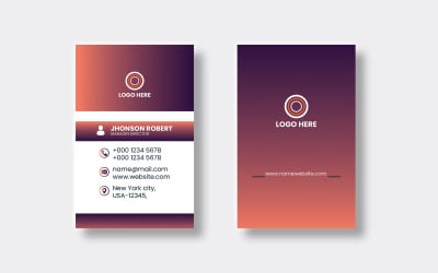 Templates for stylish vertical business card printing