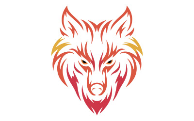 vector illustration of a wolf's head