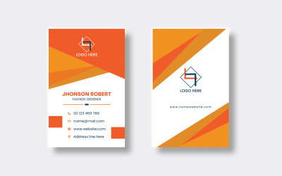 Vertical Template For a creative and tidy business card