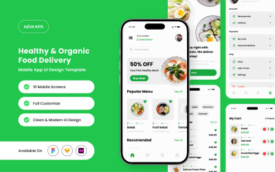 Badogan – Ontwerpsjabloon voor app voor biologische voedselbezorging