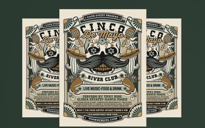 Cinco De Mayo Retro Flyer