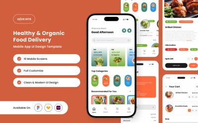 DailyFitFood – Ontwerpsjabloon voor een gezonde maaltijd-app