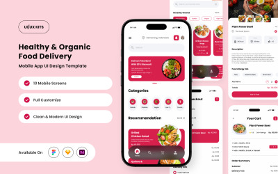 Freshoria – Designmall för app för matleverans