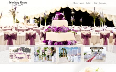Bröllopsställen Responsiv webbplatsmall
