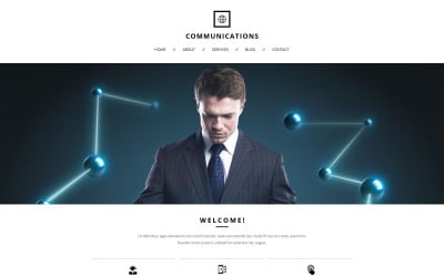 Modelo de site responsivo a comunicações