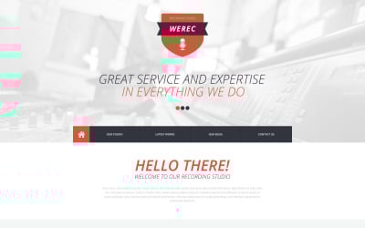 Responsieve websitesjabloon van Recording Studio